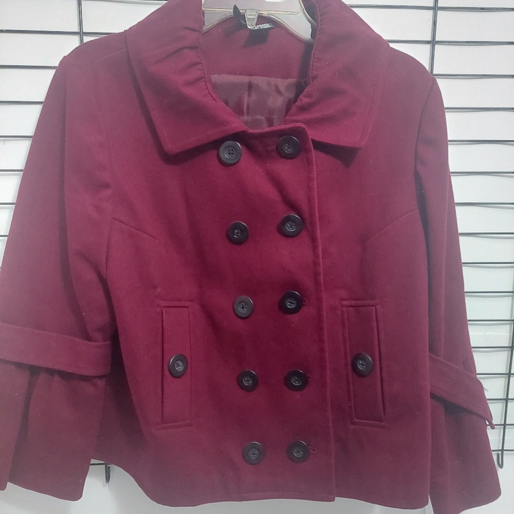 Burgundy fall jacket